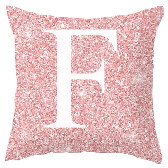 Housse de Coussin Lettre Décorative Alphabet pour la Maison