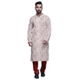 thumbnail image 1 of Atasi Kurta Pyjama de Fête pour Hommes Col Mandarin Manches Longues Kurta Pyjama Ethnique, 1 of 5