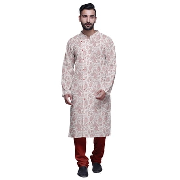 Atasi Cotton Printed Long Kurta Pajama For Men Designer Casual Kurta Pajama Clothing