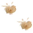 thumbnail image 3 of mmirethe Lady Fascinators Hat Adding Touch Of Glamour To Any Occasion Large Variety coffee 2Set, 3 of 6