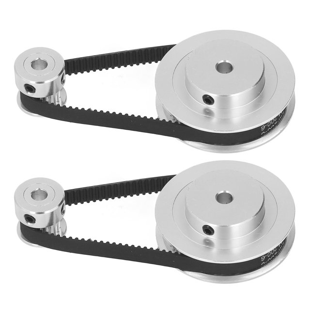 Synchronous Wheel Aluminum Alloy Timing Pulley With Hex Wrench With 2Pcs Length 200mm Width 6mm Belt