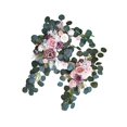 thumbnail image 1 of Rustic Artificial Flower Swag Handmade Hanging for Parties Leaves Swag Artificial Rose Arbor Ornament Light Pink, 1 of 9