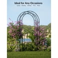 thumbnail image 3 of BeesClover 8FT Tall Steel Garden Archway With Single Gate- Metal Arbor with Stakes for Weddings & Parties, Wide Rust-Resistant Trellis for Roses, Vines & Climbing Plants, Simple to Assemble, 3 of 7