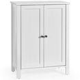thumbnail image 1 of Gymax Armoire de Rangement de Salle de Bain à 2 Portes pour Plancher, Organisateur Gain de Place avec Tablette Ajustable, 1 of 10