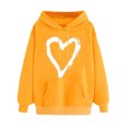 thumbnail image 1 of Plebaso Sweat à Capuche pour Femmes Mignon Cœur Manches Longues Décontracté avec Poches, 1 of 5