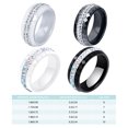 thumbnail image 3 of keepw Ceramics Fashionable Women S Ceramic Ring Wedding And Special Occasions Rings For Wedding AB white Size 8, 3 of 6