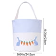 thumbnail image 3 of Easter Storage Basket Children's Party Embroidered Bunny Egg Tote Basket, 3 of 6