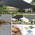 thumbnail image 3 of Voile d'Ombrage Rectangulaire Robuste avec Blocage UV pour Terrasse Extérieure, Jardin, Terrasse, Cour – 12x16 Pi, Résistante aux Intempéries, Installation Facile – Gris Foncé, 3 of 8
