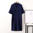 thumbnail image 1 of LSLJS Pyjama pour Hommes Peignoir de Mode Robe de Chambre Manches Trois Quarts Pyjama Doux d'Automne Tenue de Nuit Cadeaux pour Femmes, 1 of 3