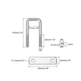 thumbnail image 2 of Unique Bargains Square U-Bolts 2 Sets 27mm Inner Width 75mm Length M8 304 Stainless Steel U Clamp Bolt, 2 of 5