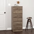 thumbnail image 2 of Prepac Astrid 6-Drawer Tall Chest, Drifted Gray, 2 of 9