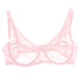 thumbnail image 1 of WMTBSRSW Women's Floral Lace Bra Full Coverage See Through Bralettes Demi Sheer Mesh Balconette Bralette Unlined Underwire Embroidered Mesh Soft Bralettes, 1 of 5