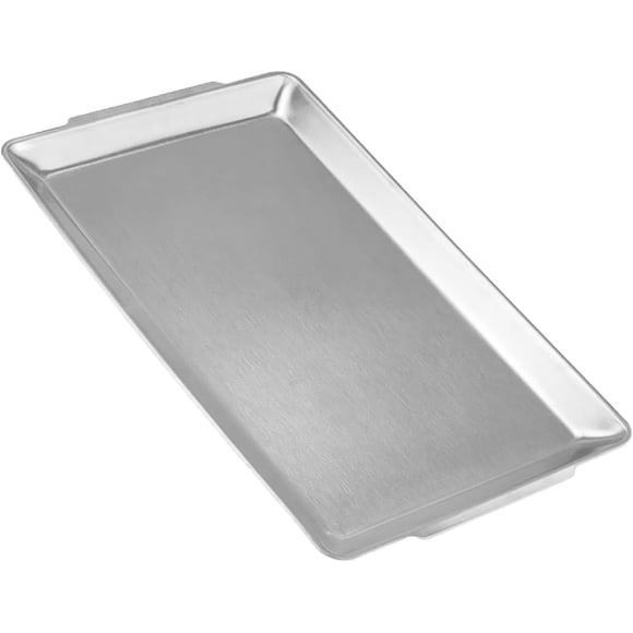 Plateaux de Service Grands 15,8 Pouces x 9,5 Pouces, Plateaux de Service Grands en Acier Inoxydable Robustes, Assiettes Rectangulaires Dorées pour Aliments, Fruits, Fête, Mariage, Noël, Résistantes aux Éclats et aux Égratignures
