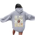 thumbnail image 5 of WEAIXIMIUNG Fall Sweatshirts for Women Plus Size Ladies' Autumn and Winter Fashionable Rugby Print Hooded Sweatshirt, 5 of 5