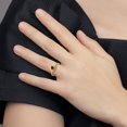 thumbnail image 2 of Diamond2Deal 14k Bague Triangle en Or Jaune pour Femmes Taille - 7, 2 of 2