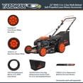 thumbnail image 3 of Yardmax YG2760 22" 201cc Gas Powered Self-Propelled Walk-Behind Lawn Mower, 3-in-1, 6-Speed CVT, RWD, 3 of 11