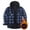 Blue, variant on NTACZA Jackets for Man Casual Thicken Fleece Lined Hooded Green Button Down Plaid Hooidies Winter Men Coats,L