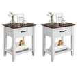 thumbnail image 1 of Table de Chevet Carrée, Table de Chevet Table d'Appoint pour Chambre, Chambre de Bébé, Salon, Table d'Appoint avec Tiroir de Rangement, Assemblage Facile, Gris, 1 of 9