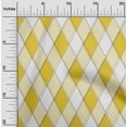 thumbnail image 2 of oneOone Polyester Spandex Yellow Fabric Argyle Craft Projects Decor Fabric Printed By The Yard 56 Inch Wide, 2 of 4