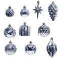 thumbnail image 1 of Birdeem 12Pcs Christmas Tree Ornament Pendant Party Supplies Tree Hanging Plastic Ball, 1 of 1