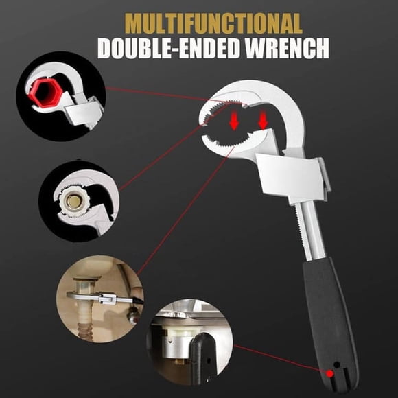 Deals of The Day Clearance! Multifunction Scalable Double-Ended Wrench, Adjustable Wrench Tool, Durable Tools for Workers, Heavy-Duty Wrench Set for DIY, Garage, and Construction Use
