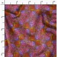 thumbnail image 2 of Soimoi Brown Poly Georgette Fabric Shells Ocean Decor Fabric Printed Yard 42 Inch Wide, 2 of 6