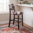 thumbnail image 2 of Bowery Hill 30" Microfiber & Wood Counter Stool in Brown/White, 2 of 16