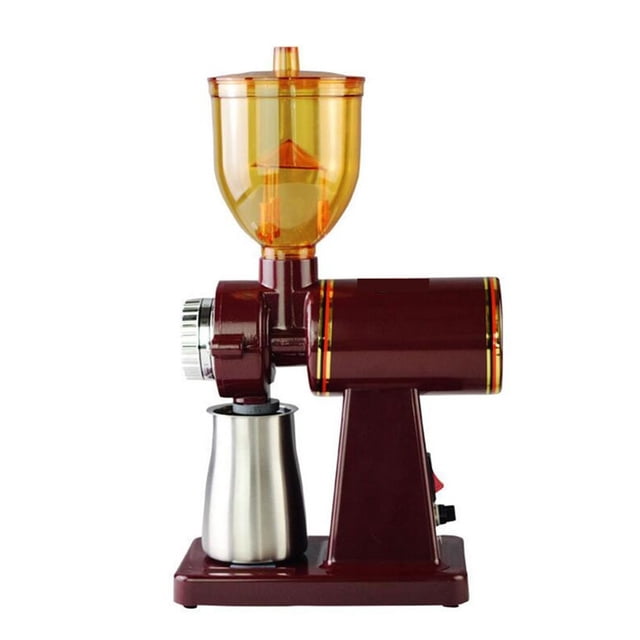 Electric Coffee Grinder Bean Machine 8 Steps Anti-Jump 60mm Flat Burr 100W ,Easy to Operate