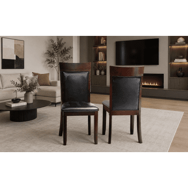 K-Living Nellie Solid Wood Dining Chairs in Espresso (Includes 2 Chairs)