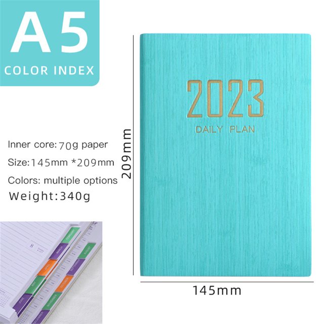 Agiferg Schedule Notepad Inside Page A5 Efficiency Manual Planning Notebooks