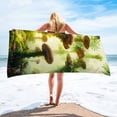 thumbnail image 1 of Dvkptbk Beach Towel Microfiber Beach Towel Super Lightweight Colorful Bath Towel Sandproof Beach Blanket Multi-Purpose Towel for Travel Swimming Pool 30x60 Inch Beach Essentials on Clearance, 1 of 8