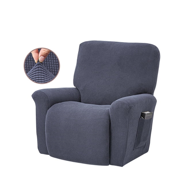 Stretch Recliner Chair Slipcover Elastic Full Washable Furniture Protector Coverage Solid Color Sofa Cover Replacement for LAZBOY, Carbon Grey
