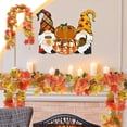 thumbnail image 1 of LSLJS Halloween Thanksgiving Decorations Artificial Leaf Garland Rattan Hanging Pumpkin Maple Leaf Garland Indoor Home Halloween Christmas Party Fireplace Decorations, Plasti C Maple Leaf Rattans, 1 of 7