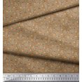 thumbnail image 2 of Soimoi Brown Heavy Satin Fabric Oaknut Fruits Print Fabric by Yard 54 Inch Wide, 2 of 3