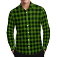 thumbnail image 2 of Timdgard Button down Shirts for Men Fall Plaid Lapel V Neck Long Sleeve Shirts Work Casual Tops, 2 of 8