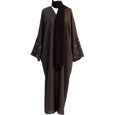 Abayas pour Femmes Musulmanes avec Hijab, Robes de Prière Islamiques pour l'Aïd pour Femmes, Abaya Ouverte pour Filles