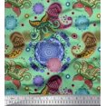 thumbnail image 1 of Soimoi Modal Satin Fabric Mandala & Paisley Ethnic Print Fabric by the Yard 42 Inch Wide, 1 of 3