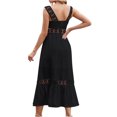 thumbnail image 2 of Birdeem Robe Décontractée Sans Manches en Dentelle Ample Confortable Couleur Unie pour Femmes, 2 of 9