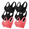 thumbnail image 1 of Timegard 6pc Sports Bras for Women Plus Size High Support Wireless Breathable Mesh Workout Running Bras, 1 of 2