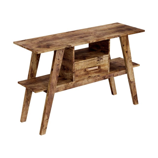 Safdie & Co. Console Table 47L Brown Reclaimed Wood 1 Drawer 1 Shelf