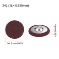 thumbnail image 2 of Unique Bargains 20pcs 34L Fabric Cloth Covered Button 21mm Round Metal Shank Sewing Buttons for Suits Dress Blouses, Caramel, 2 of 5