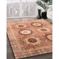 thumbnail image 2 of Ahgly Company Tapis d'Intérieur Carrés Abstraits Rouges Abstraits pour Aire, 3 Pieds Carré, 2 of 6