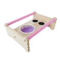 thumbnail image 1 of DOLITY Parrot Pet Bird Stand Perch Play with Water Food Bowl Portable Pink, 1 of 9