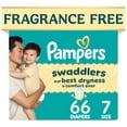 thumbnail image 1 of Pampers Swaddlers Diapers, Size S7 (26-50 lbs), 66 Count, Absorbent, Keeps Baby Dry and Comfortable, Pediatrician Recommended Skin Safe Disposable Baby Diaper, 1 of 29