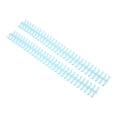 thumbnail image 1 of Binding Strip, PP Plastic 10 Pcs Wear Resistant Binding Comb 65 Sheet Holdable  For Office Transparent Light Blue, 1 of 8