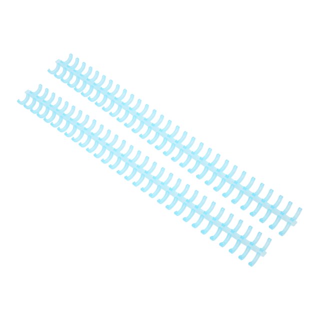 Binding Strip, PP Plastic 10 Pcs Wear Resistant Binding Comb 65 Sheet Holdable For Office Transparent Light Blue