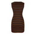 thumbnail image 4 of Summer Mini Dress,Ladies Summer Comfortable Sleeveless Round Neck Striped Mini Slim Dress, 4 of 6