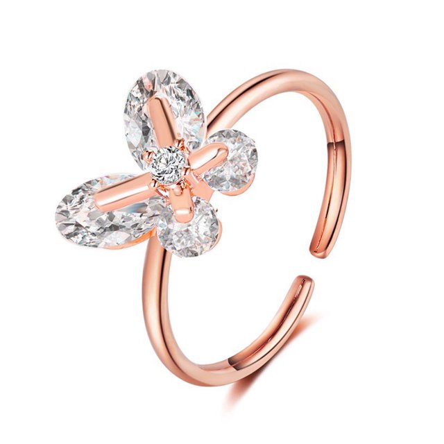 RKSTN Rings for Women Temperament Super Flash Crystal Ring Opening Ring Wedding Band for Women