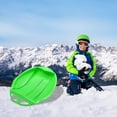 thumbnail image 4 of Plastic Snow Sleds with 2 Handles 4 Color Choose Blue Green Rose-Red Red Suitable For Sand Skiing Grass Skiing, 4 of 7