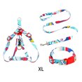 thumbnail image 3 of 3Pcs/Set Leash Zinc Alloy Print Adjustable Medium Outdoor Decorative Harness Washable Animal Accessories Blue,2.5x120cm XL, 3 of 9